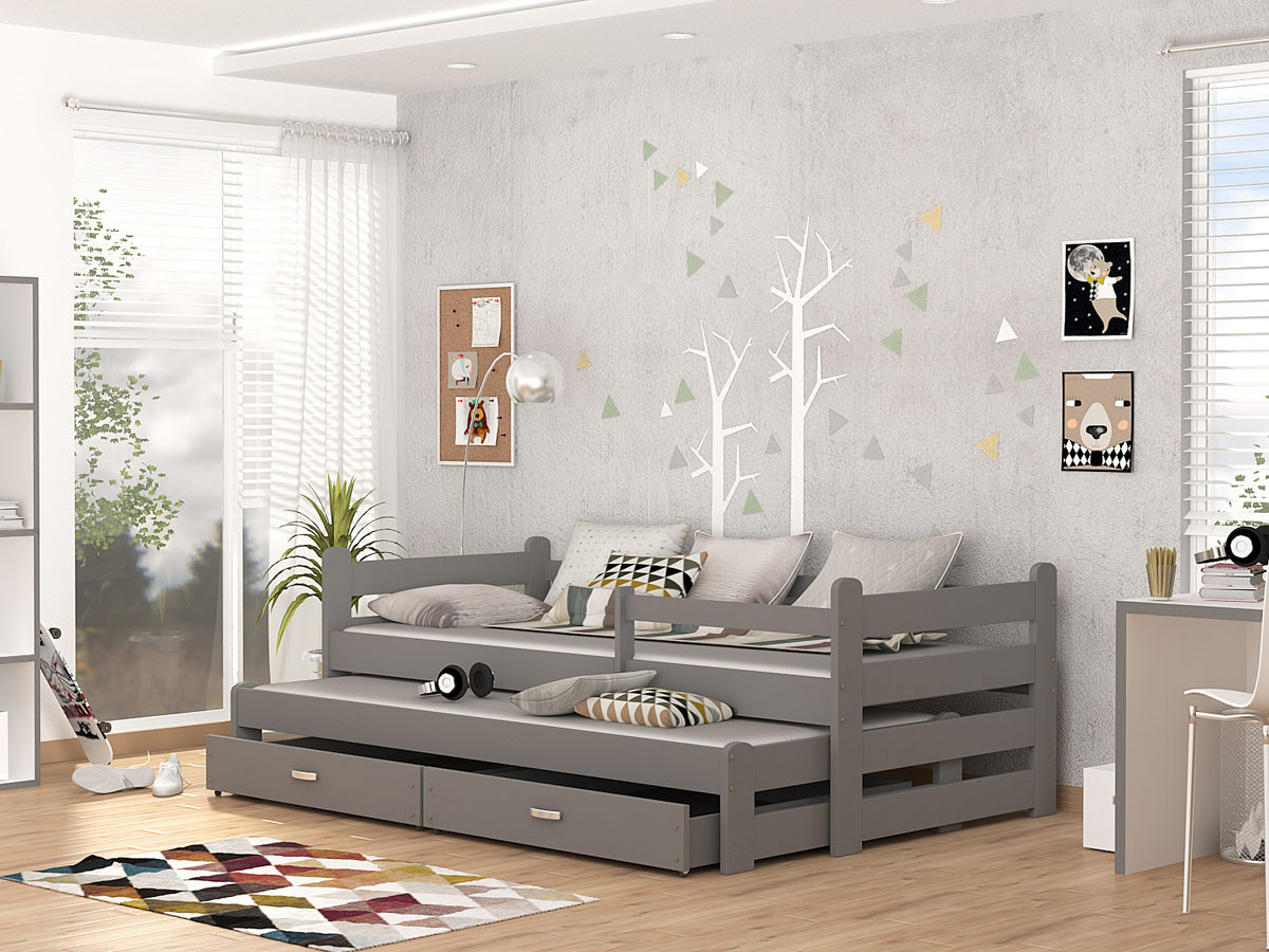 Łóżko podwójne Ben z materacami Wyprzedaż!