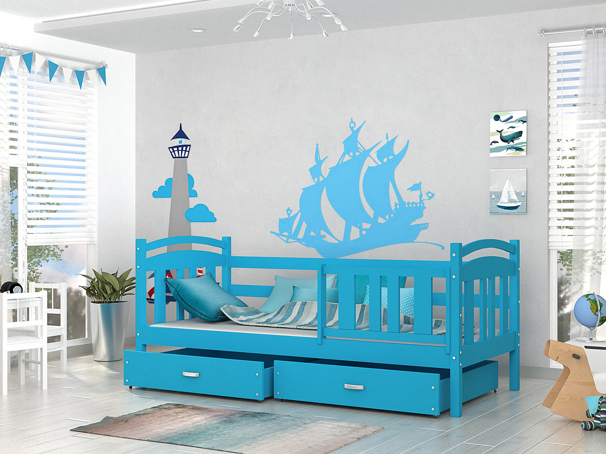 Łóżko pojedyncze Krzyś Drewno