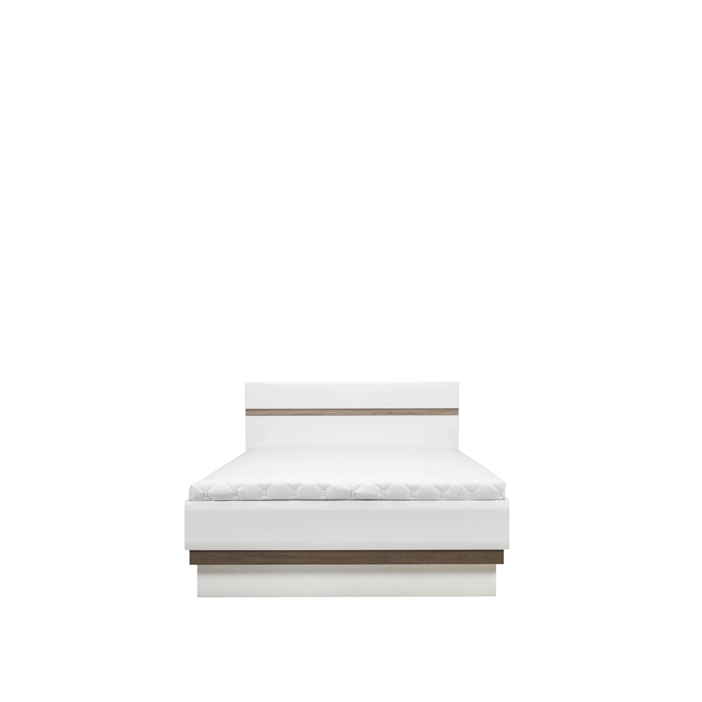 łóżko 140x200 sypialniane małe Lionel 12 / 140 bez stelaża białe