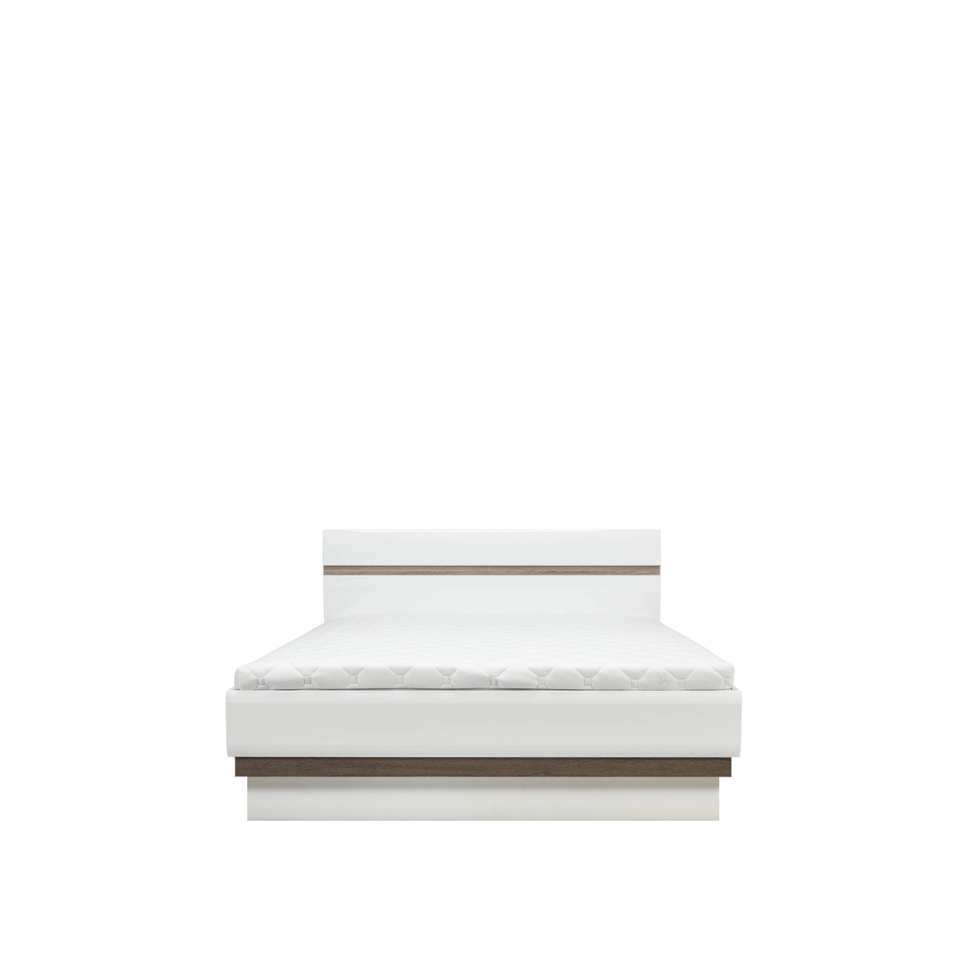 łóżko 160x200 z pojemnikiem Lionel 12 / 160 podnoszone w połysku białe