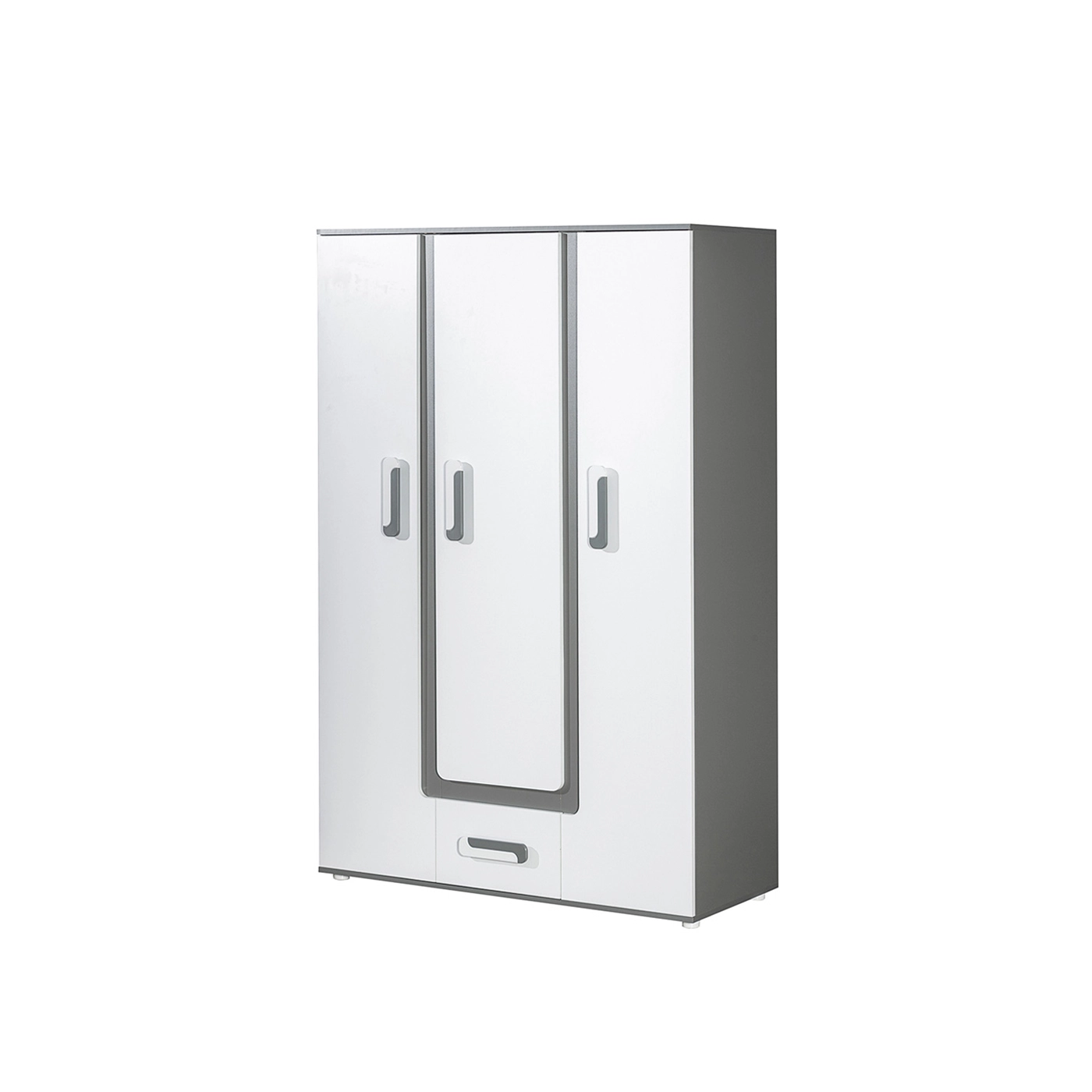 szafa 128 z szufladą półkami Apetito 19 młodzieżowa dzieci biały szary