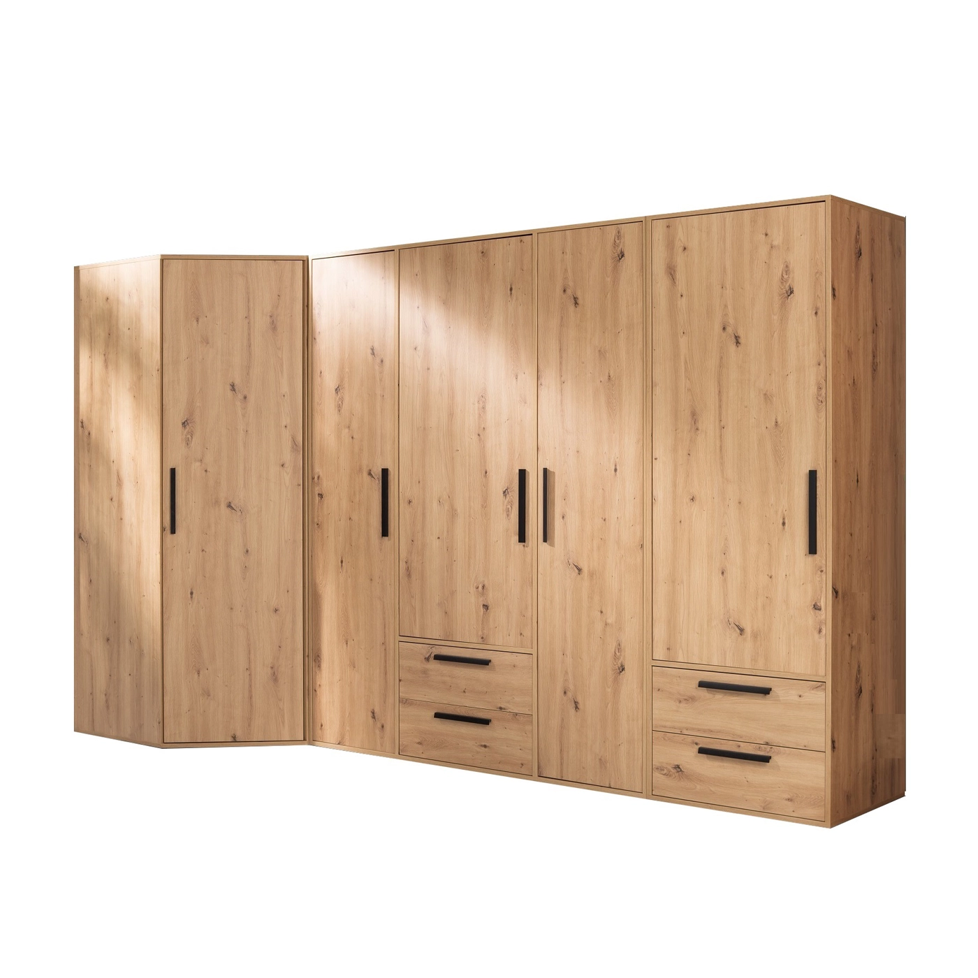 zestaw narożny rogowy ARTI B komplet duży szaf do sypialni garderoby