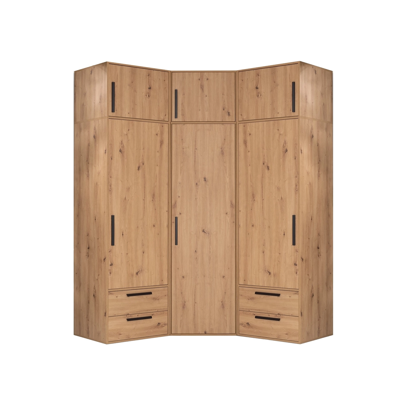 zestaw narożna szafa ARTI F wysoka z nadstawką rogowa duża pojemna