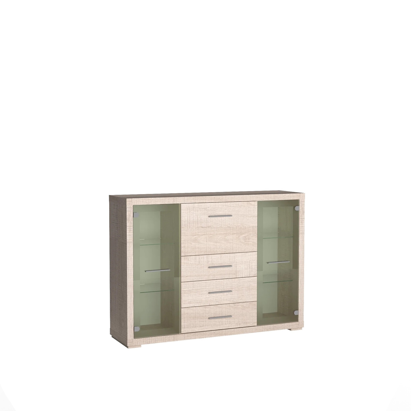 komoda z barkiem przeszklona Vegas 08 duża wysoka szafka do salonu