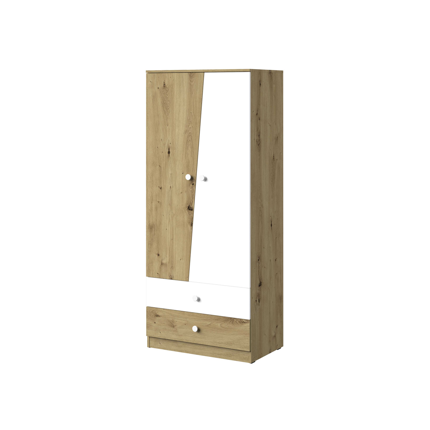 szafa 80 z szufladami półkami Nero 01 ubraniowa młodzieżowa dzieci