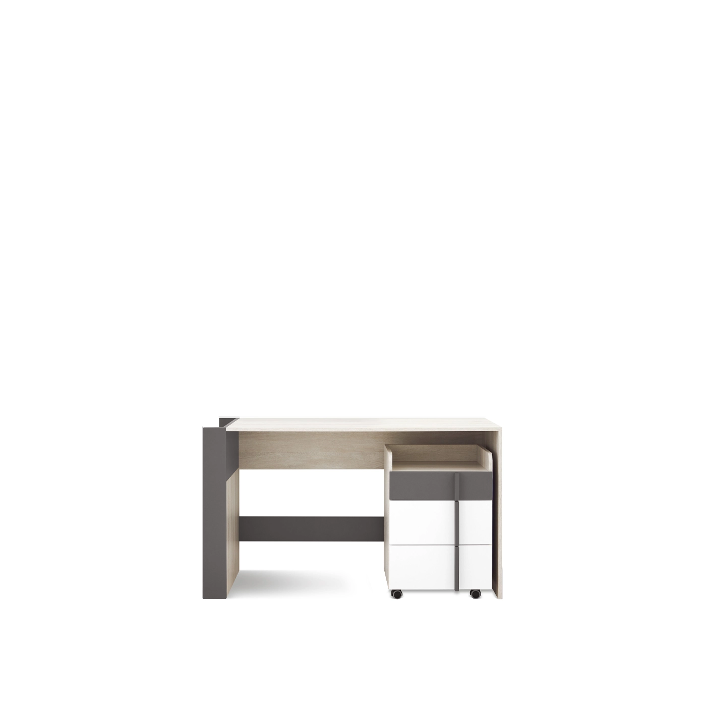 biurko 130 z szufladami Remo 10 / 11 z kontenerkiem duże szerokie