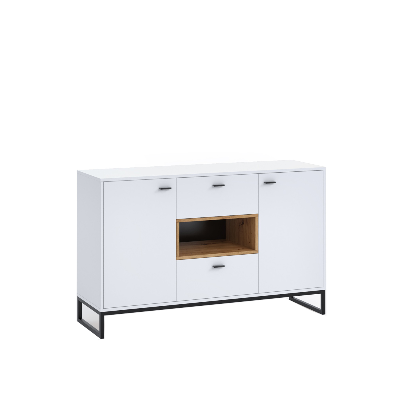 komoda 135 loft nowoczesna Olier 02 szafka na nogach płozach