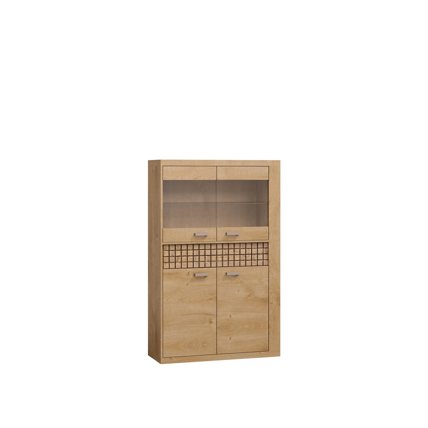 witryna 102 dwudrzwiowa niska Natural 05 szafka komoda wysoka