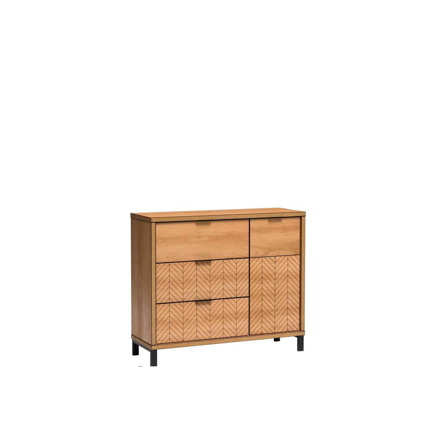 komoda 117 ,5 na nóżkach z szufladami Fonti 05N nowoczesna szafka loft