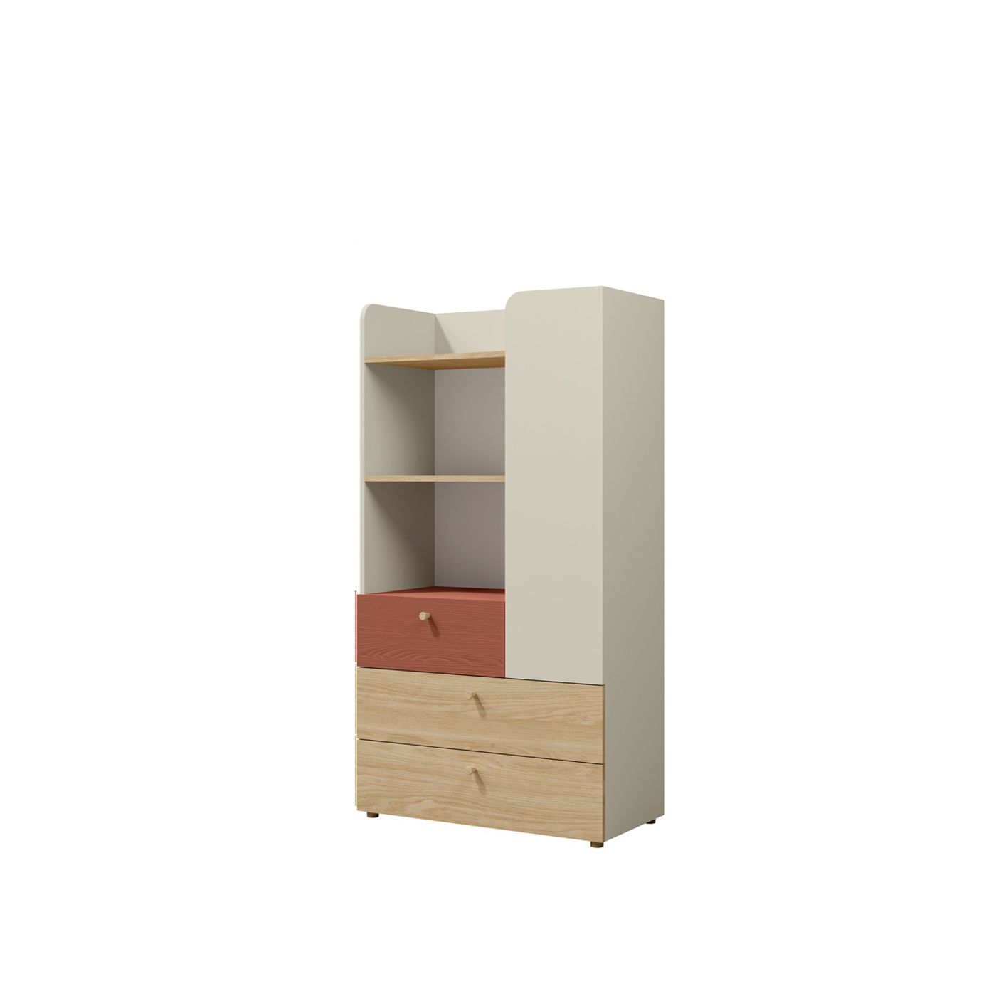 regał 80 niski szeroki z szufladami Yuki 06 szafka wysoka dzieci młodzieży