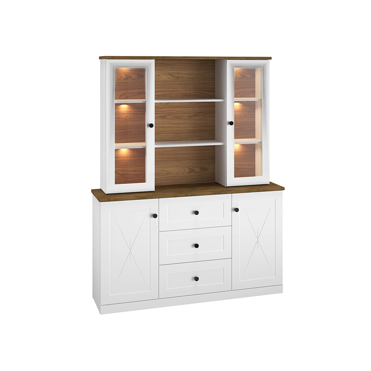 kredens 150 komoda z nadstawką Lille 06/07 szafka duża z oświetleniem