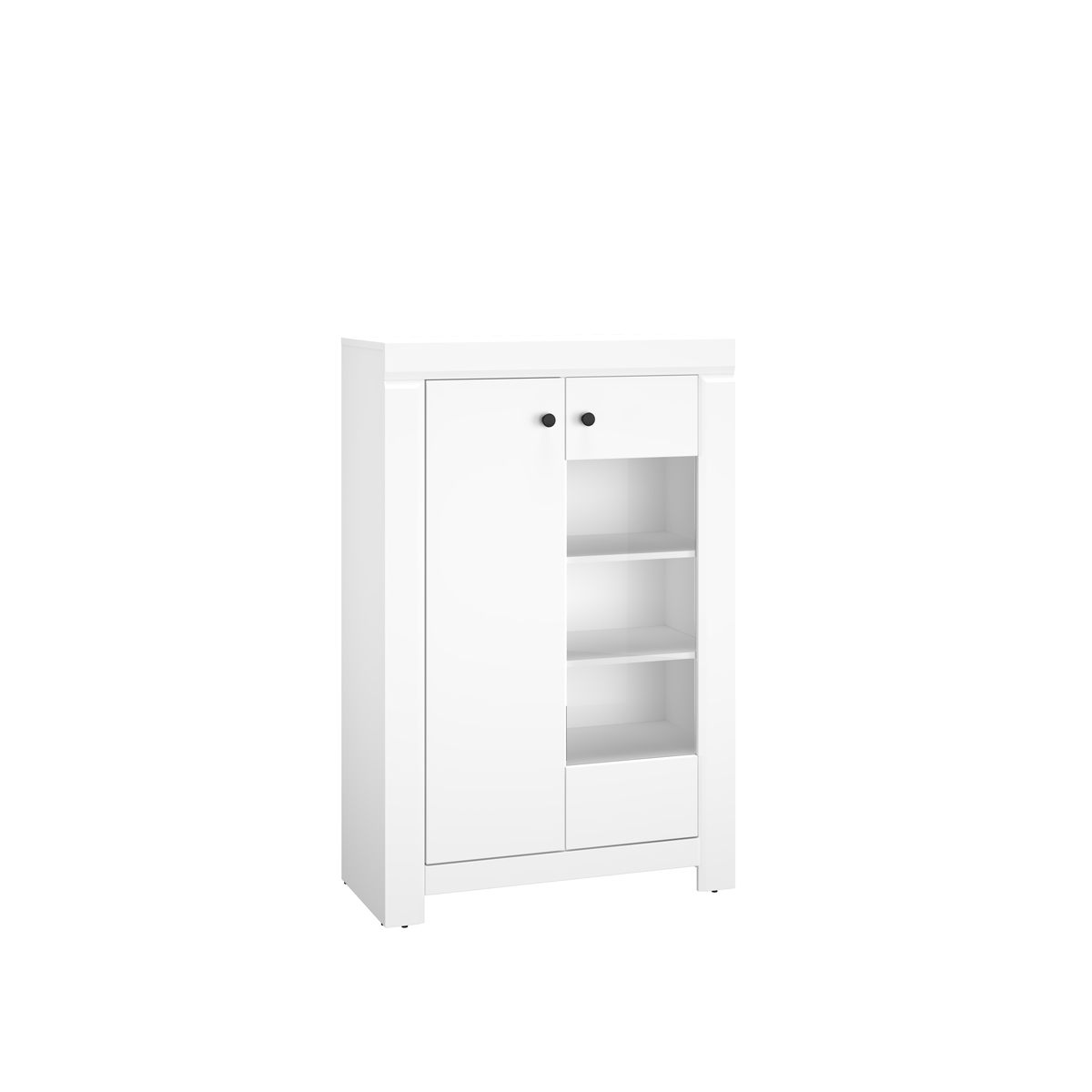 witryna 92 niska Lahti 07 szafka z szybą komoda przeszklona wysoka