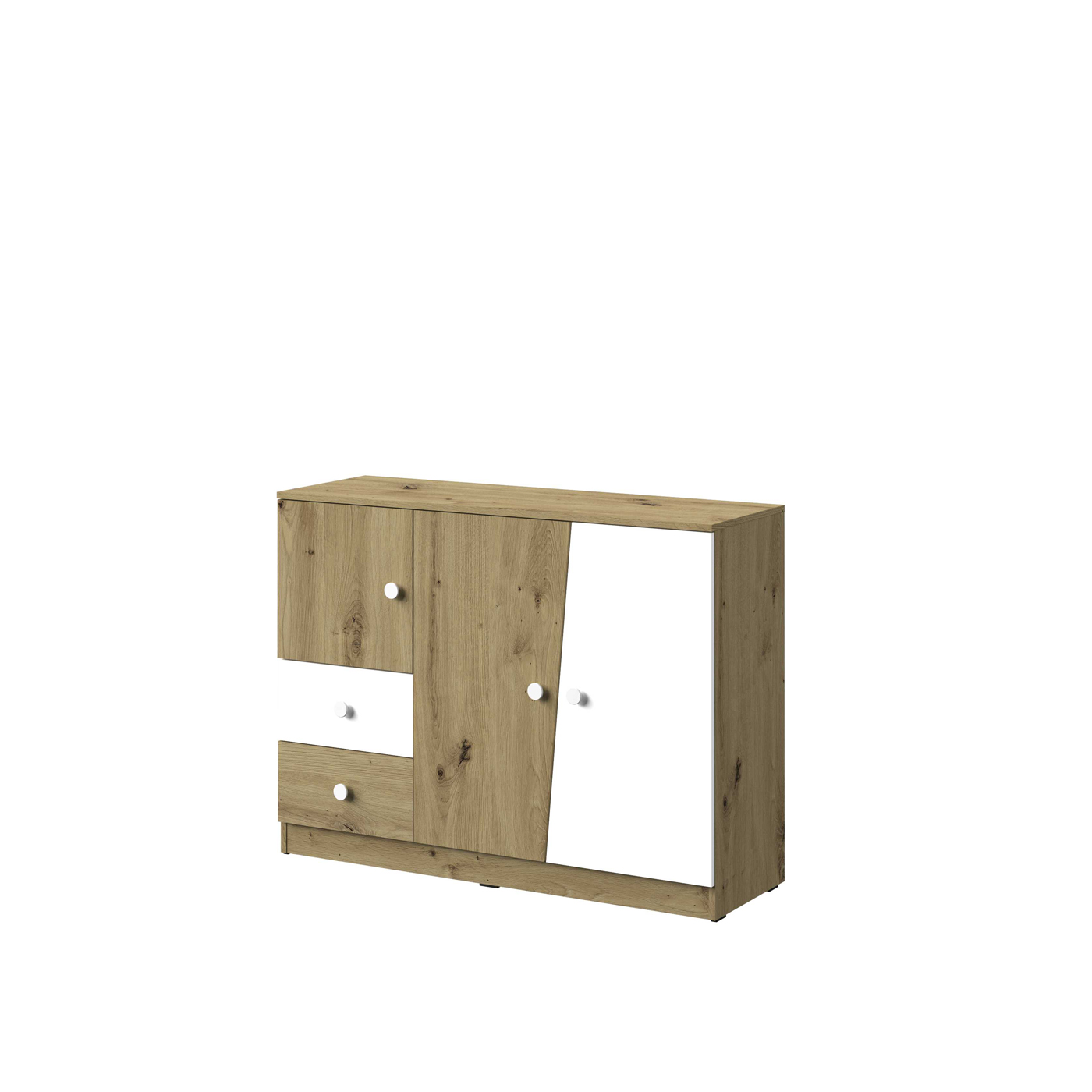 komoda 120 z szufladami półką Nero 07 szafka pojemna