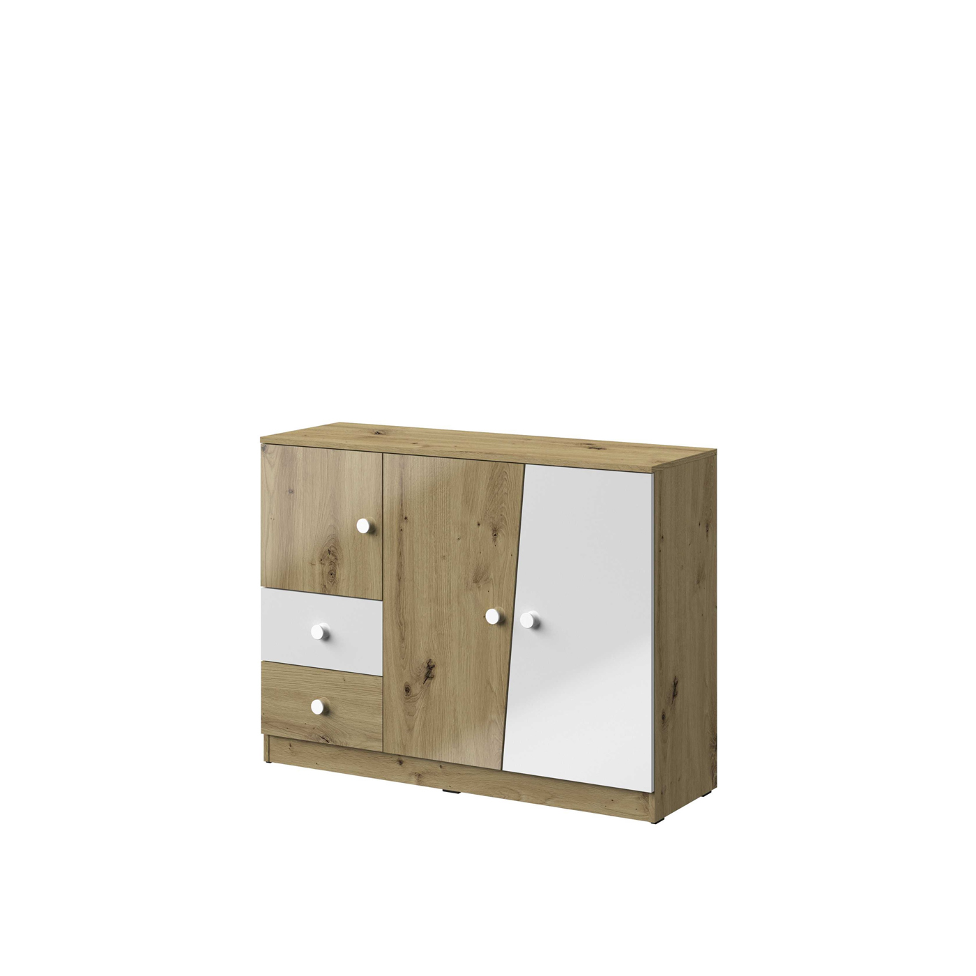 komoda 120 pojemna Nero 07 szafka pakowna połysk do pokoju sypialni