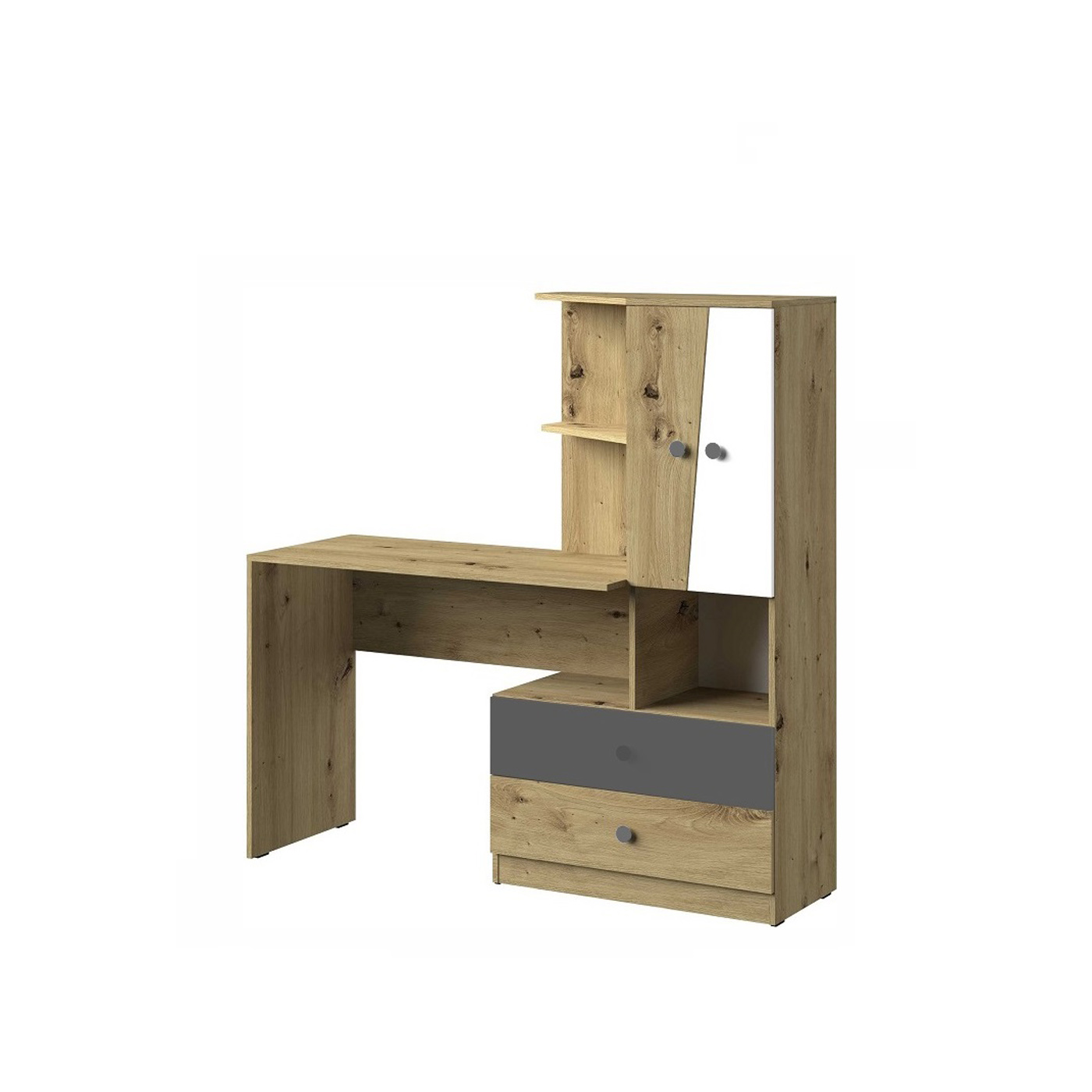 biurko 150 duże wysoki Nero 11 z szafką nadstawką do nauki ucznia