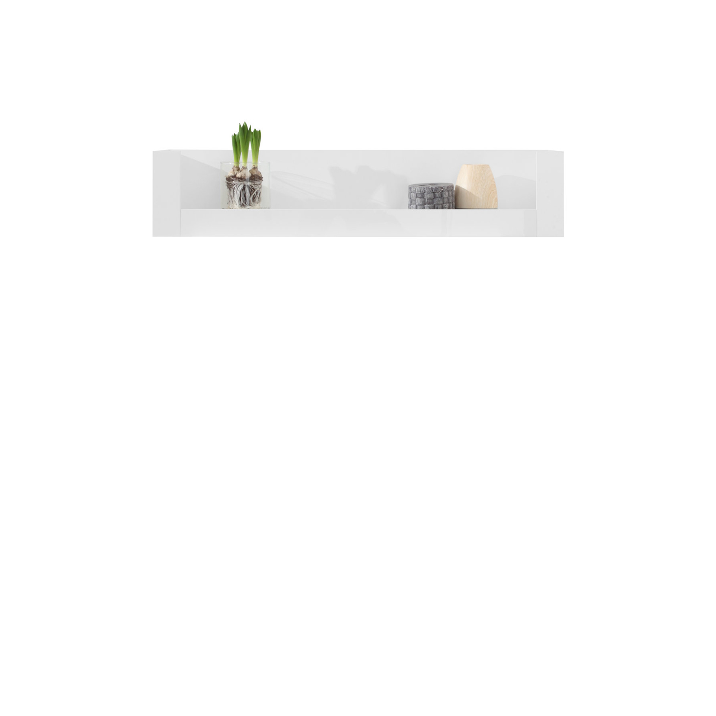 półka 120 wisząca Bergen 12 na ścianę biała do pokoju sypialni