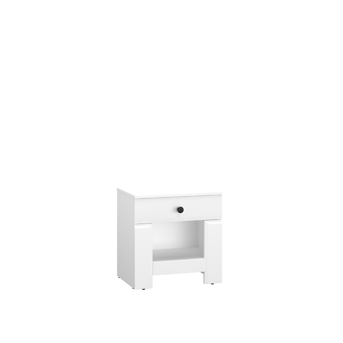 szafka 50 mała z szufladą Lahti 14 stolik nocny biała do pokoju sypialni