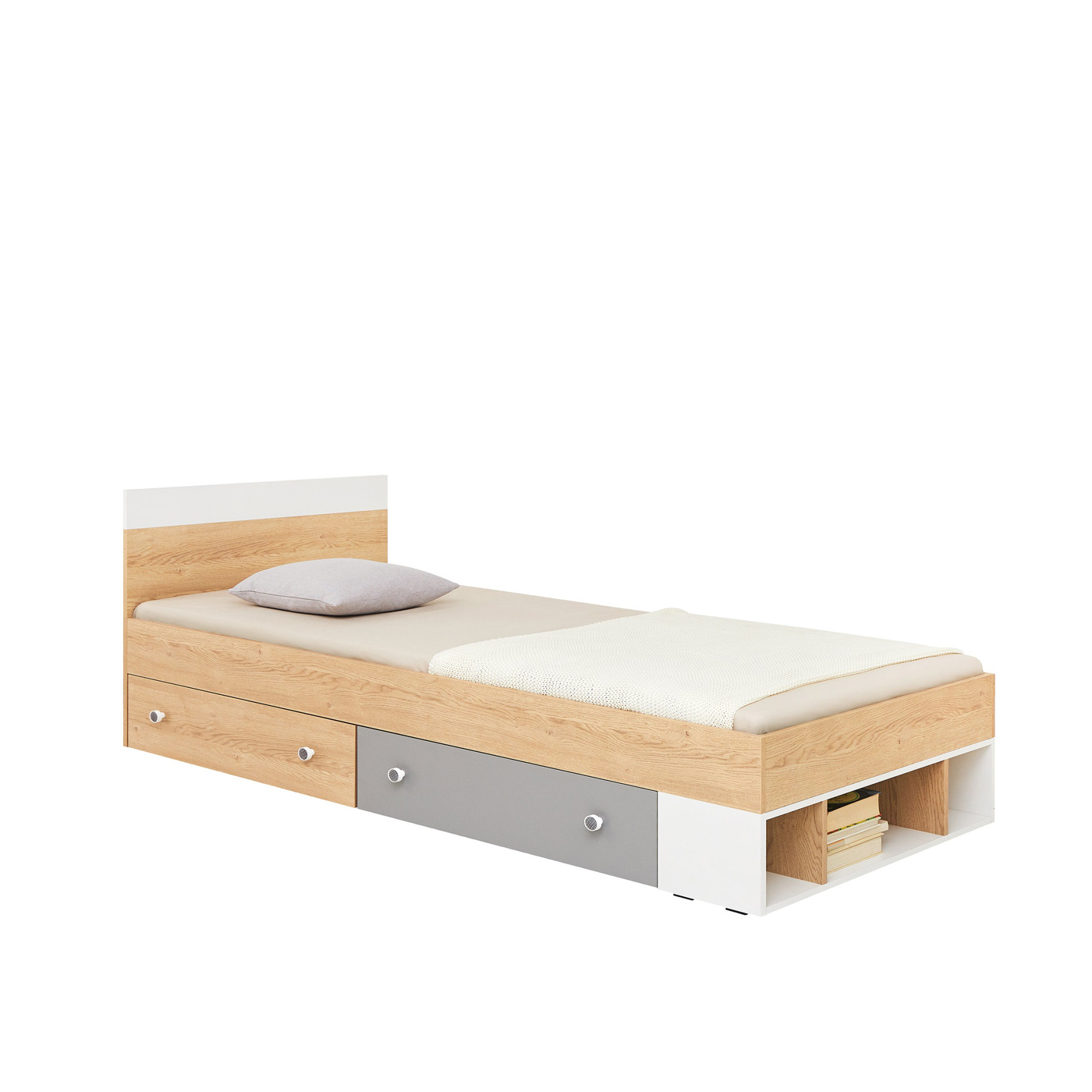 łóżko 120x200 z szufladami Pixel 15 duże 120 młodzieżowe dla dzieci