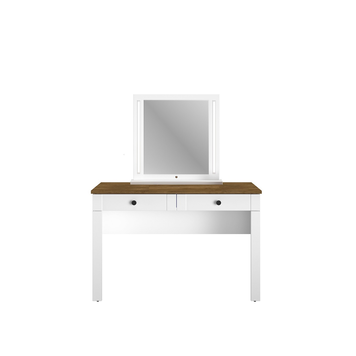 toaletka 120 z lustrem szufladami Lille 16 Mirror 02 skandynawska biała