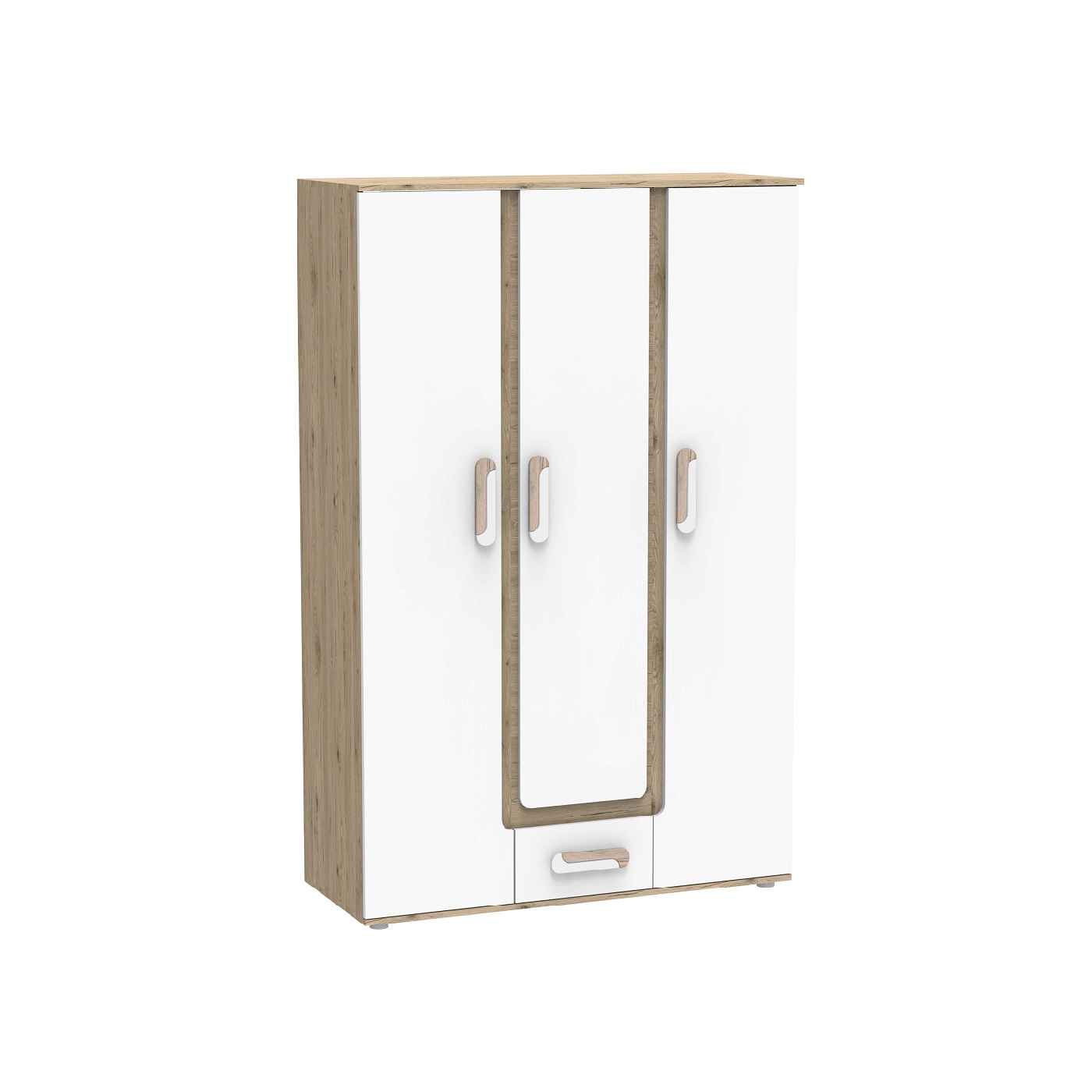 szafa 128 z szufladą półki Apetito 19 dla dzieci młodzieżowa biały dąb