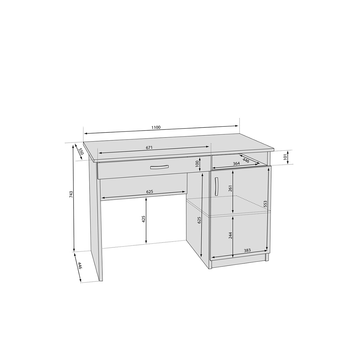 Biurko Stella orzech Wyprzedaż!