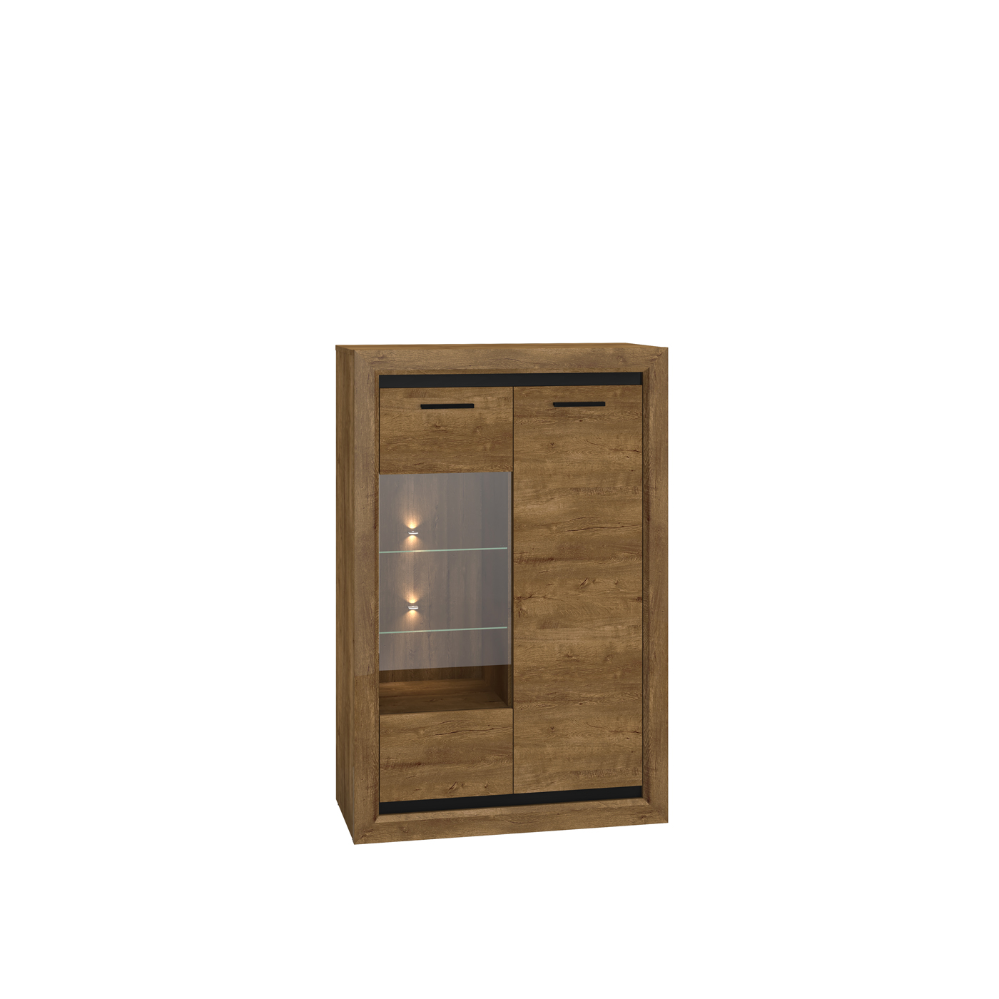 witryna niska Baltica 2601 szafka wysoka komoda z szybą przeszklona