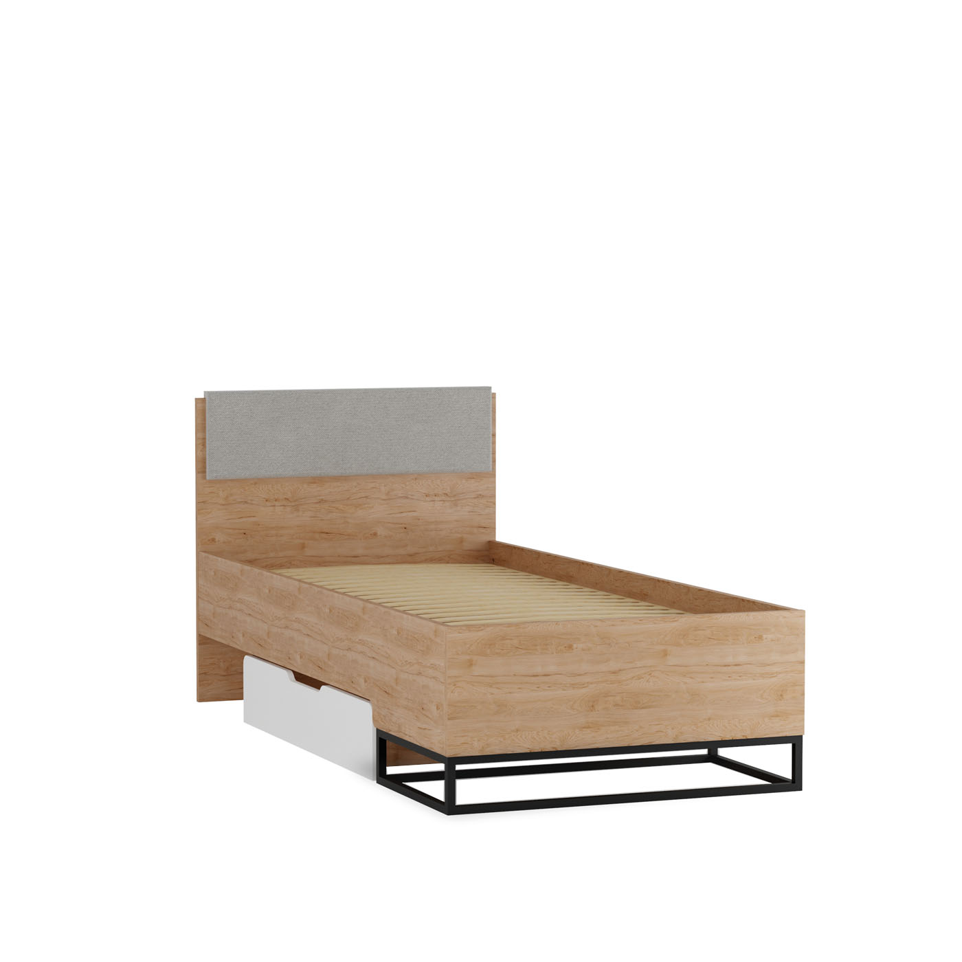 łóżko 90x200 jednoosobowe z szufladą Landro 05 młodzieżowe 90