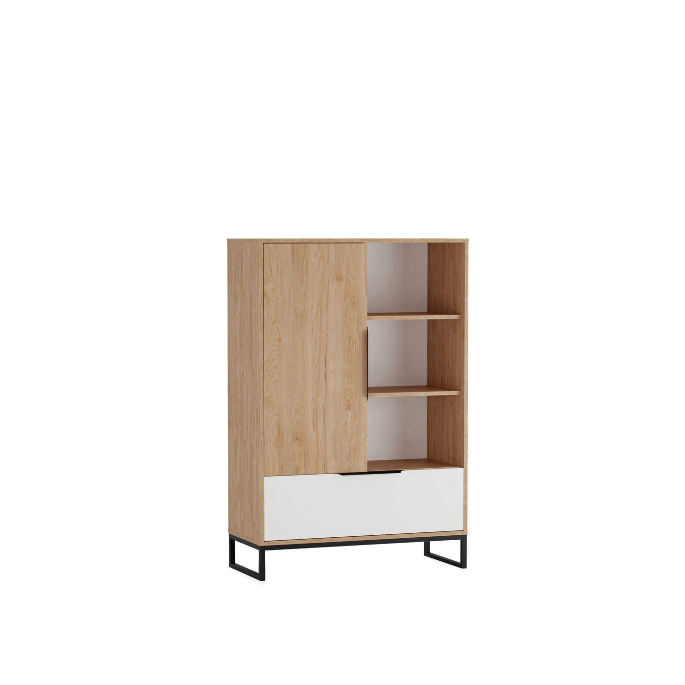 regał 90 z szufladą drzwiami niski Landro 08 szafka wysoka komoda