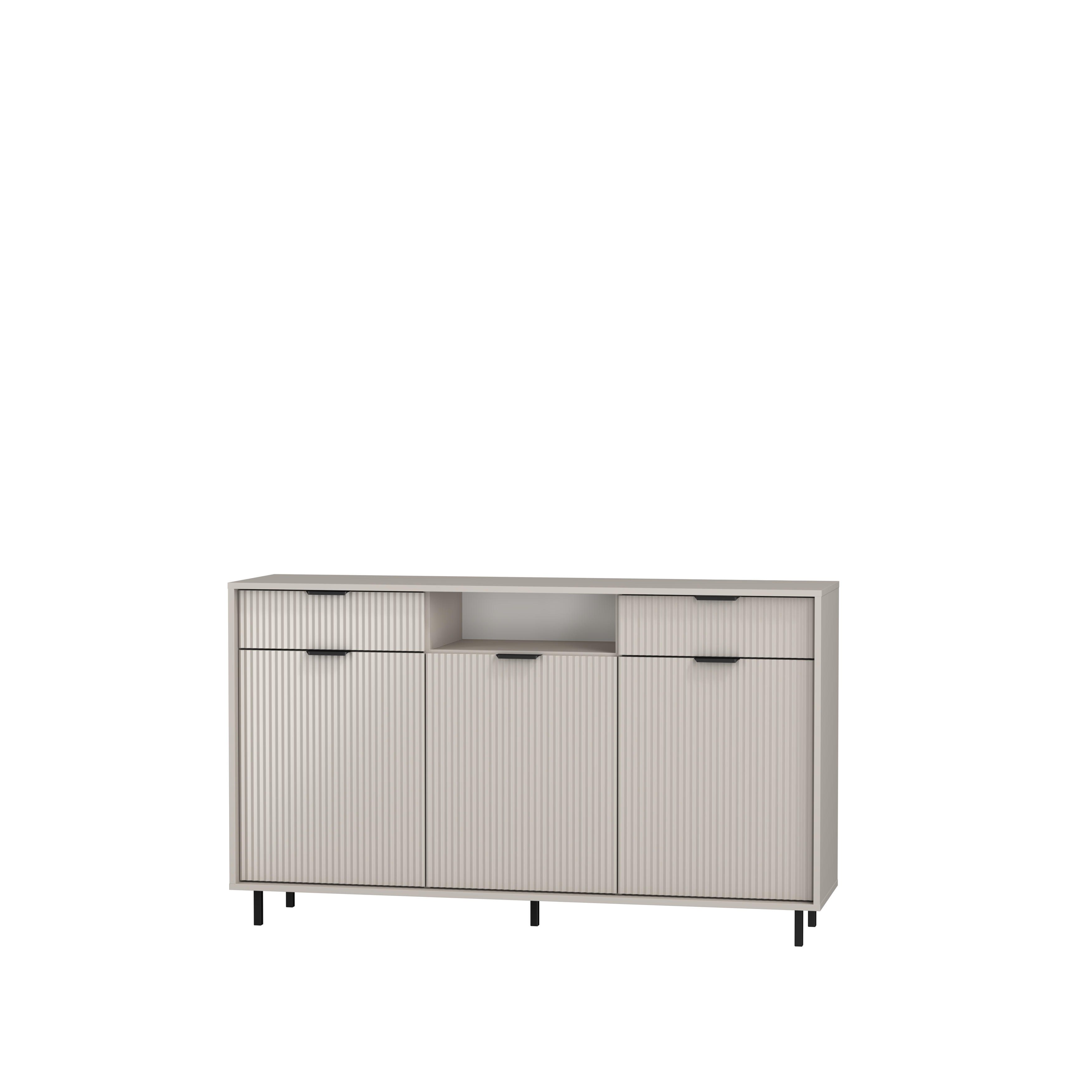 komoda 154 z szufladami Anne ANK-1K ryflowana duża szafka frez lamele