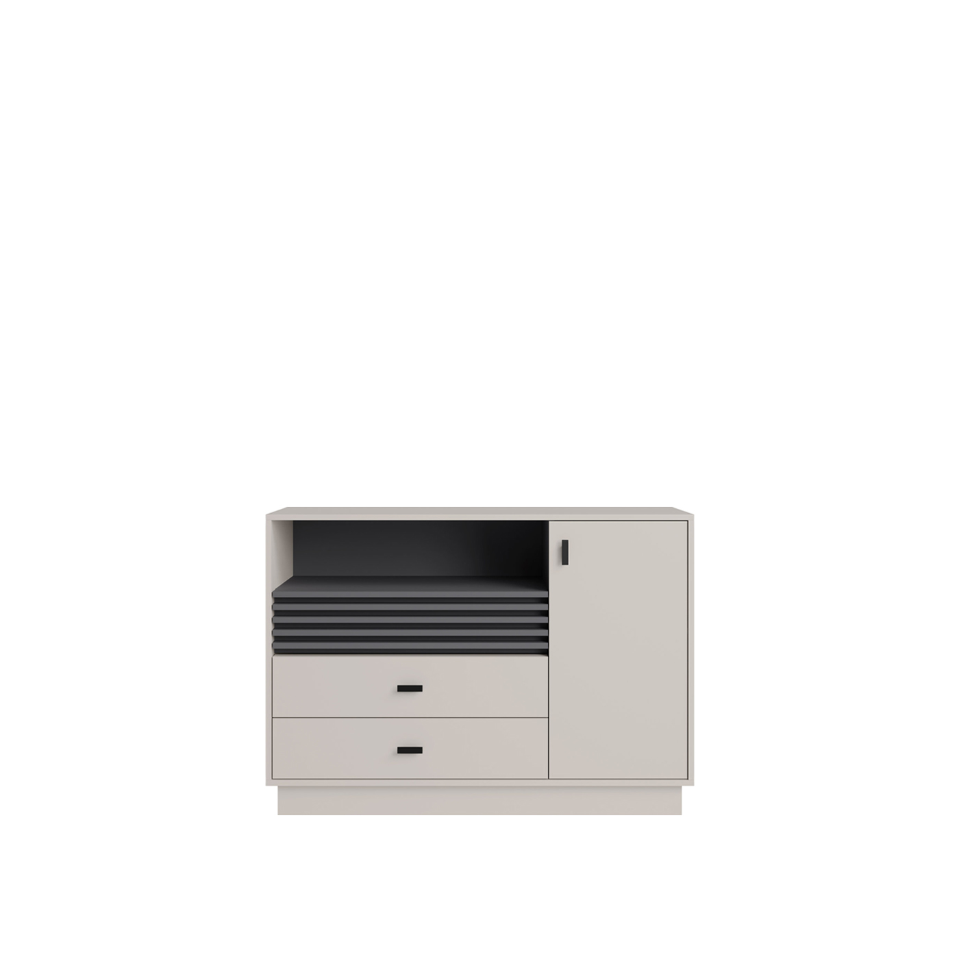 komoda 120 nowoczesna z lamelami Allmo 07 szafka z szufladami