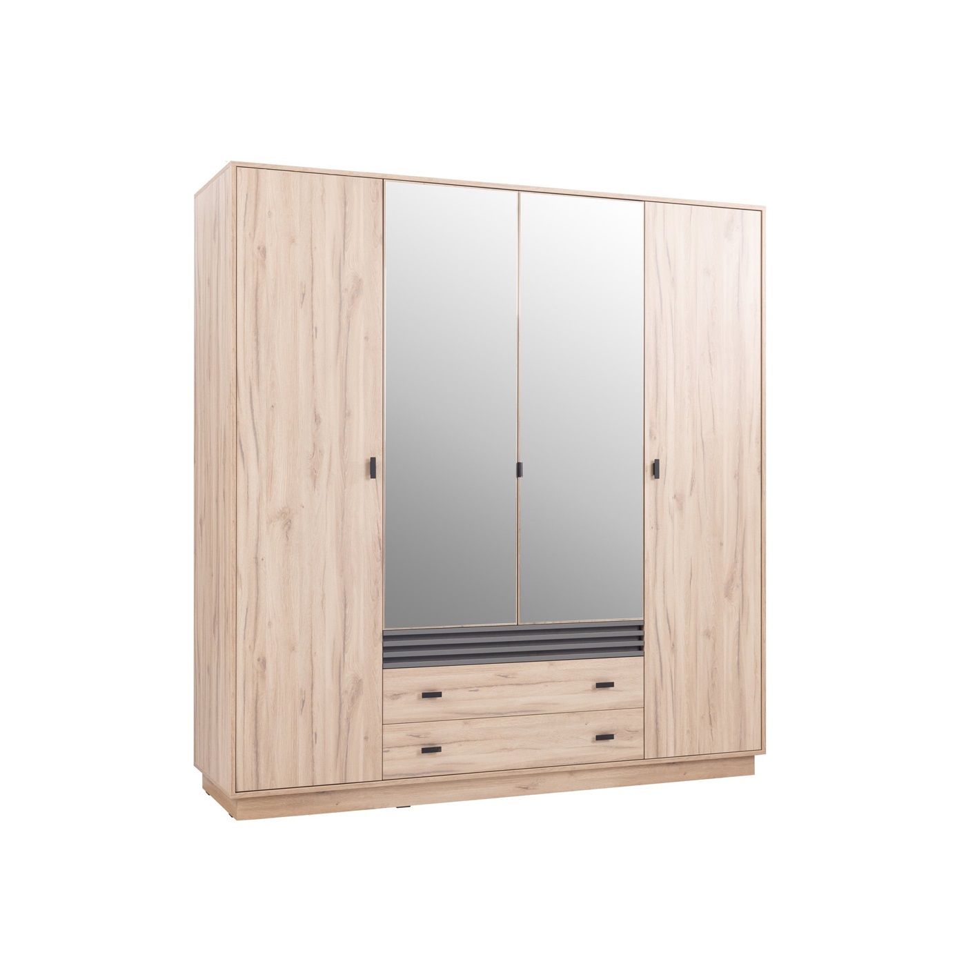 szafa 200 z szufladami półkami lustrem Allmo AL16 duża garderoba