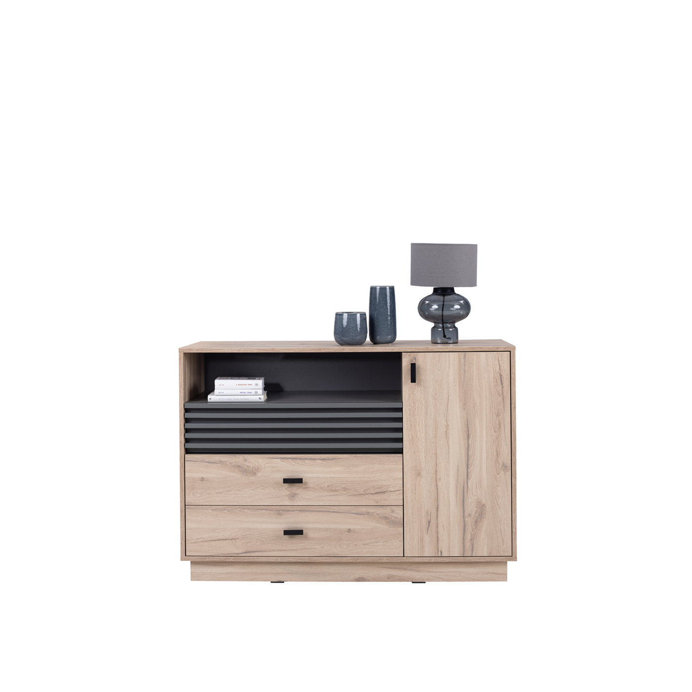 komoda 120 z lamelami szufladami Allmo AL7 pojemna szafka do pokoju