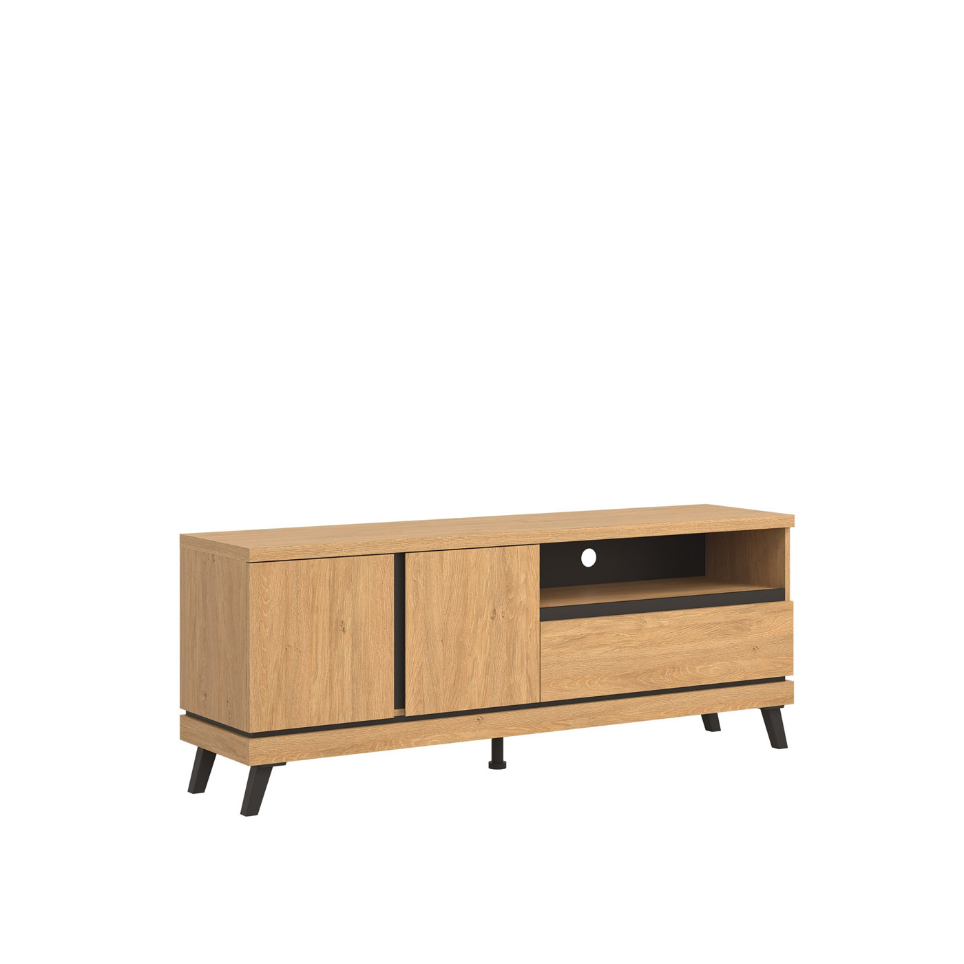 szafka 159 ,5 rtv z szufladą na nóżkach Ate 01 stolik pod telewizor