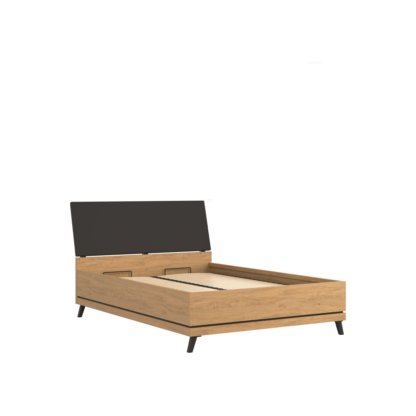 łóżko 140x200 z nogami pojemnikiem Ate 15 - 140 małe sypialniane