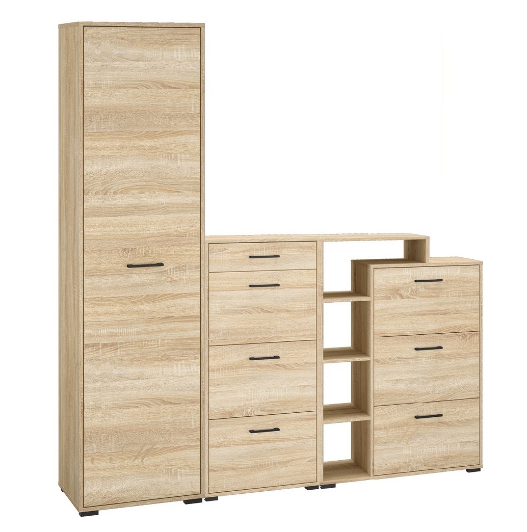 Zestaw garderoba Caro N szafa komoda na buty do przedpokoju