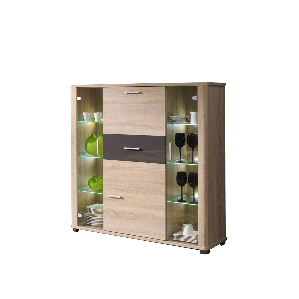 Komoda ze szklanymi drzwiami Fill 02