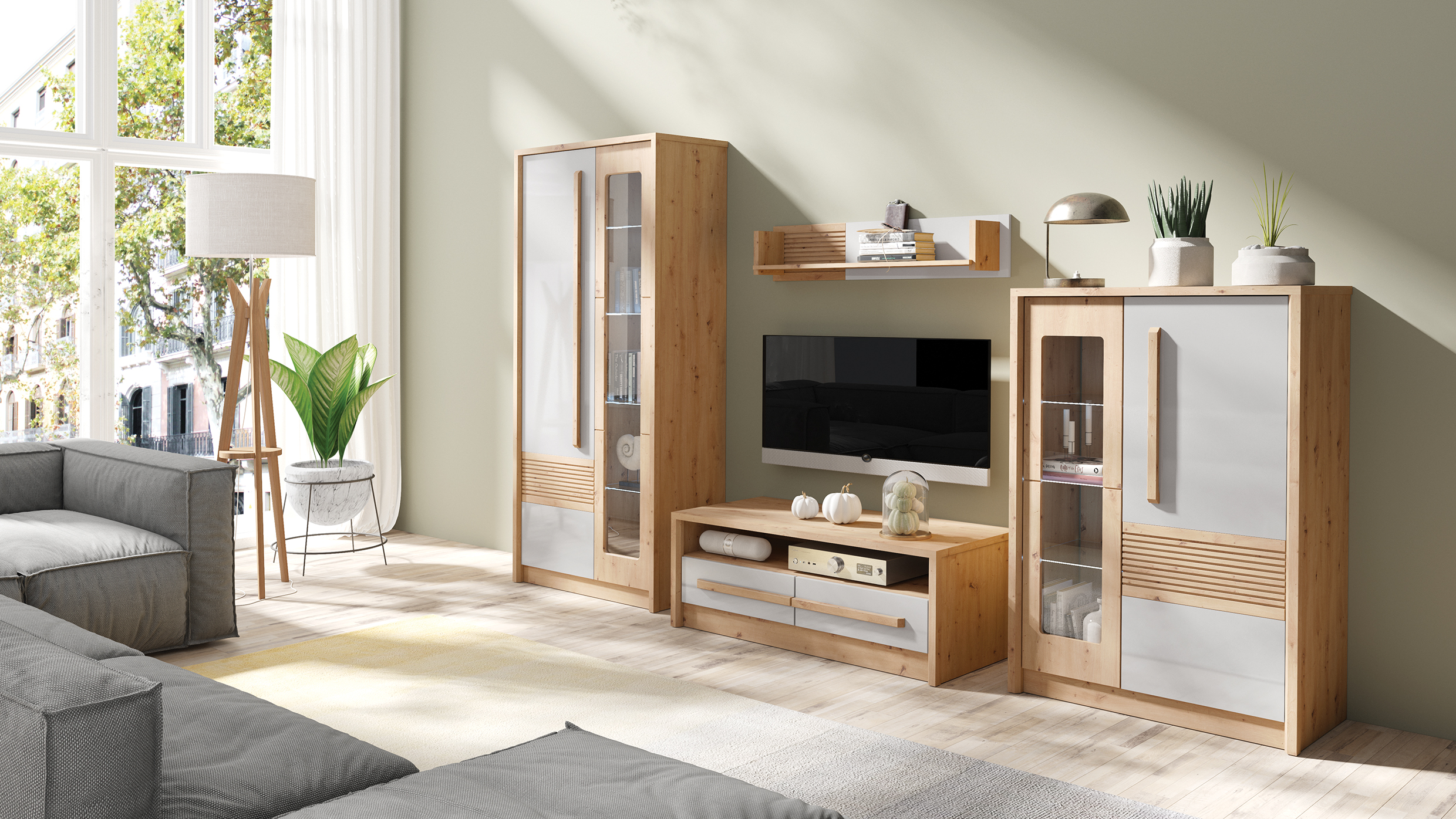 Meblościanka Bianco zestaw A artisan