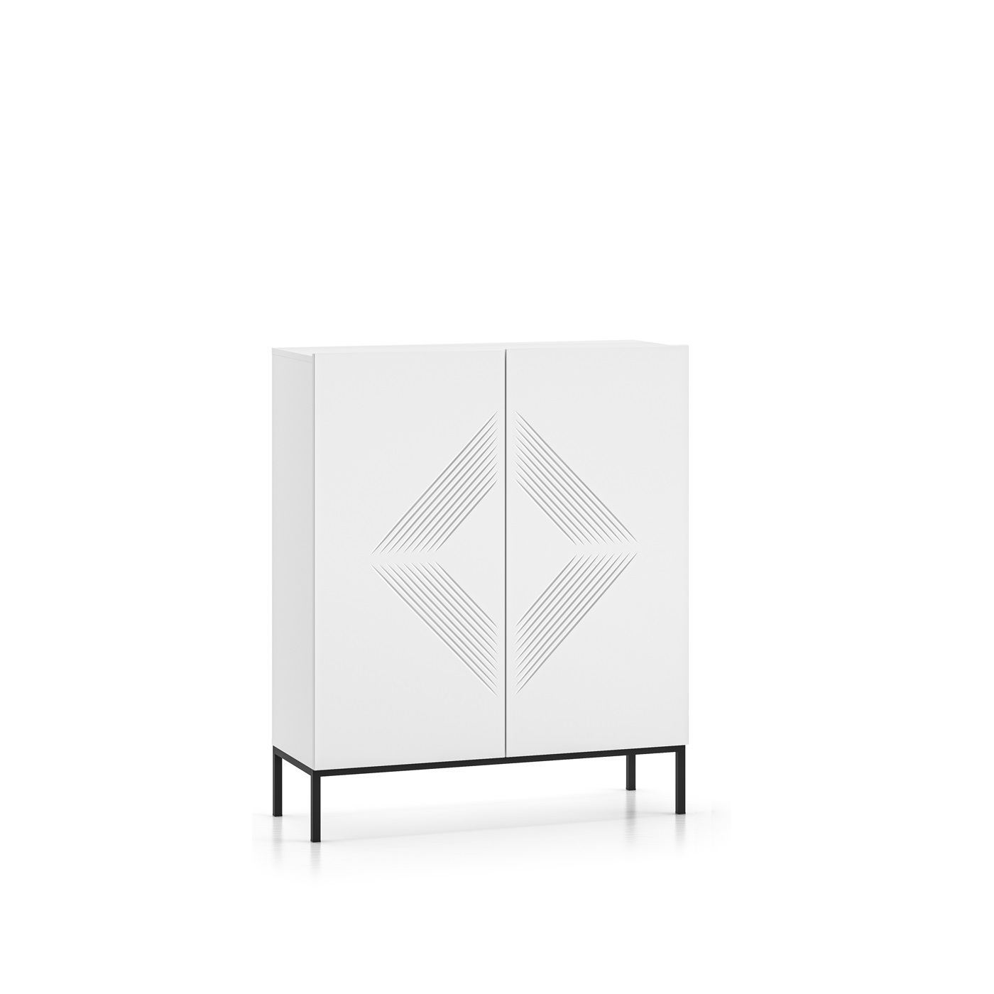 komoda 120 na nóżkach Clearing 01P nowoczesna szafka wysoka biała