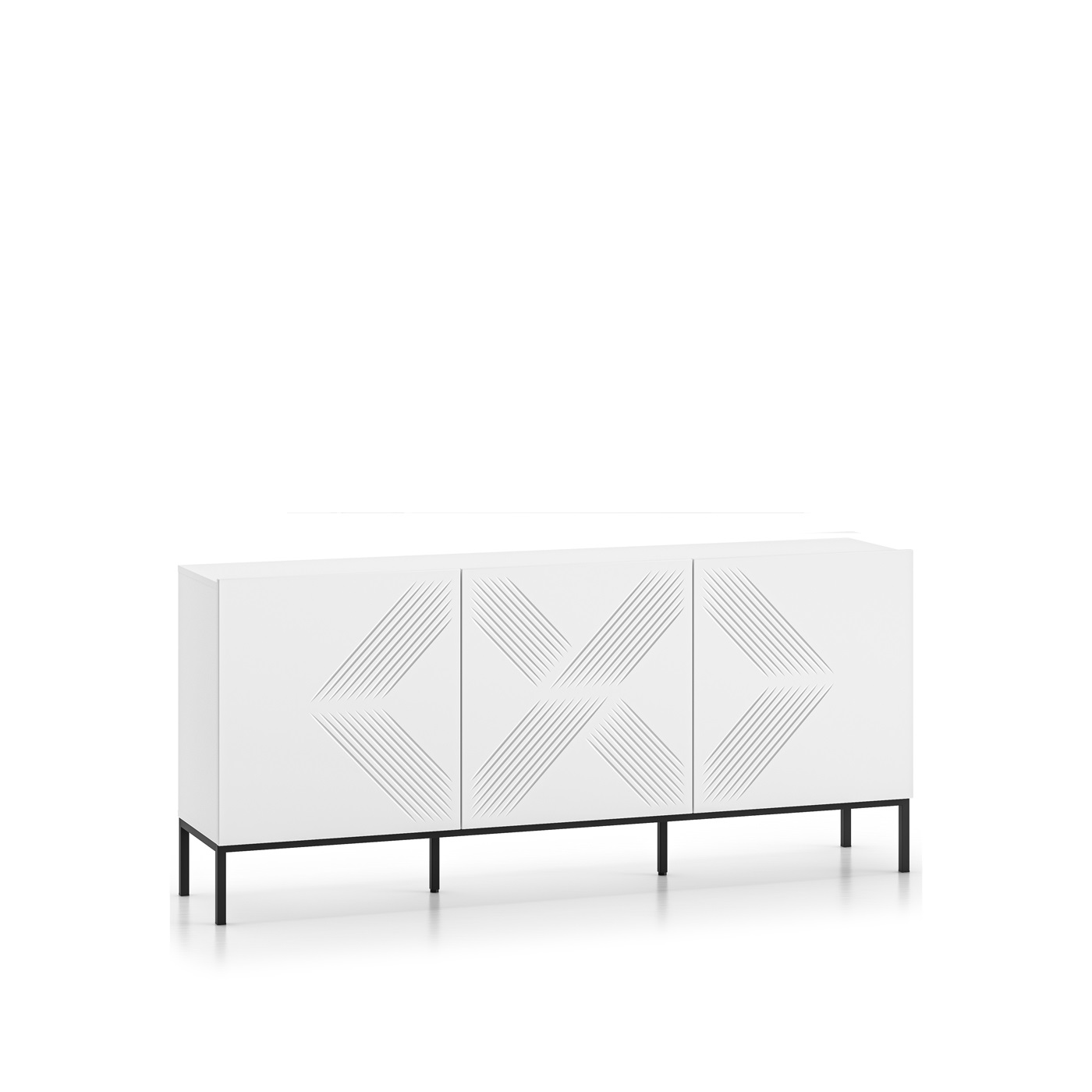 komoda 170 trzydrzwiowa Clearing 02P duża szeroka szafka biała