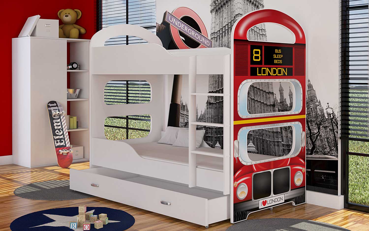 Łóżko piętrowe Dominik N 80x160