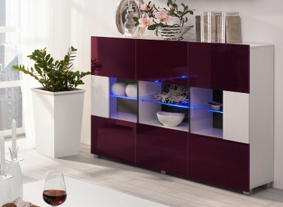 Komoda Gordia G K 3D fiolet połysk Wyprzedaż!