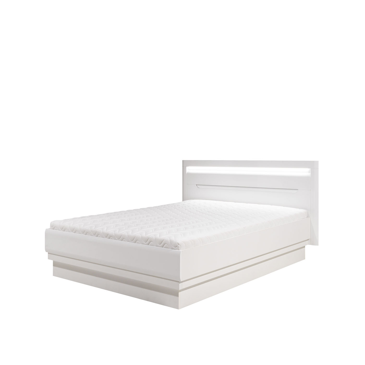 łóżko 180x200 sypialniane duże Irma 16 180 z zagłówkiem białe do sypialni