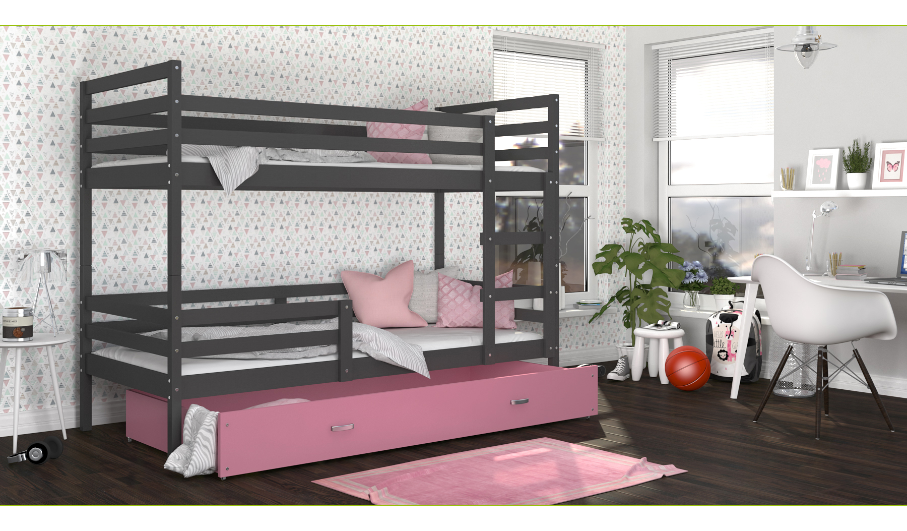 Łóżko piętrowe Jacek 80x190