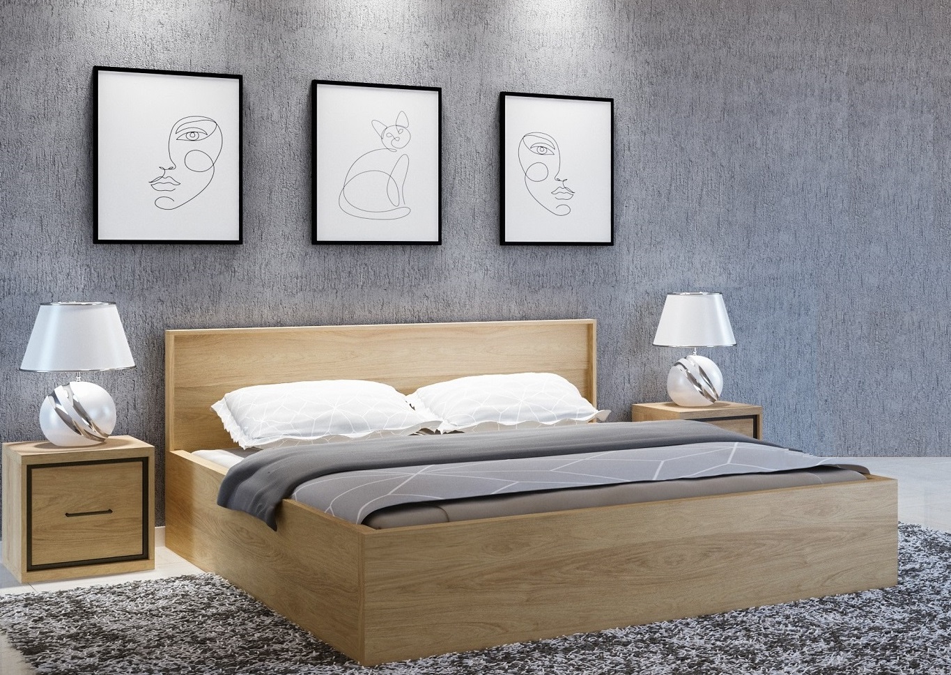 Sypialnia Mediolan JST ustawienie K