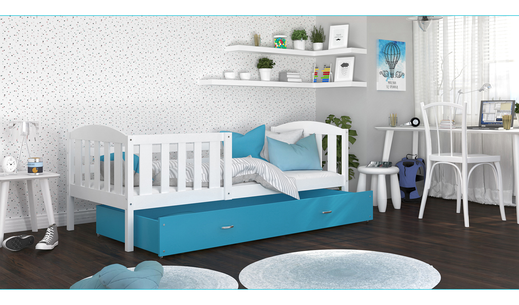 Łóżko pojedyncze Kubuś P MDF