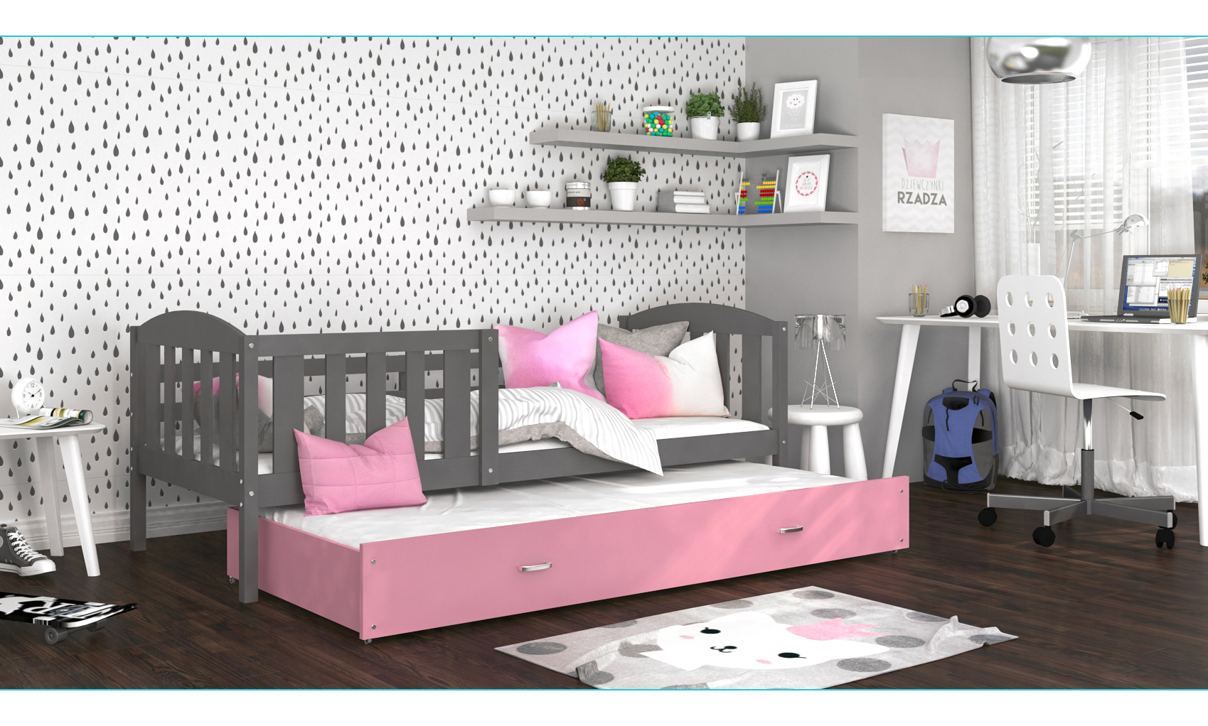 Łóżko podwójne Kubuś P2 MDF