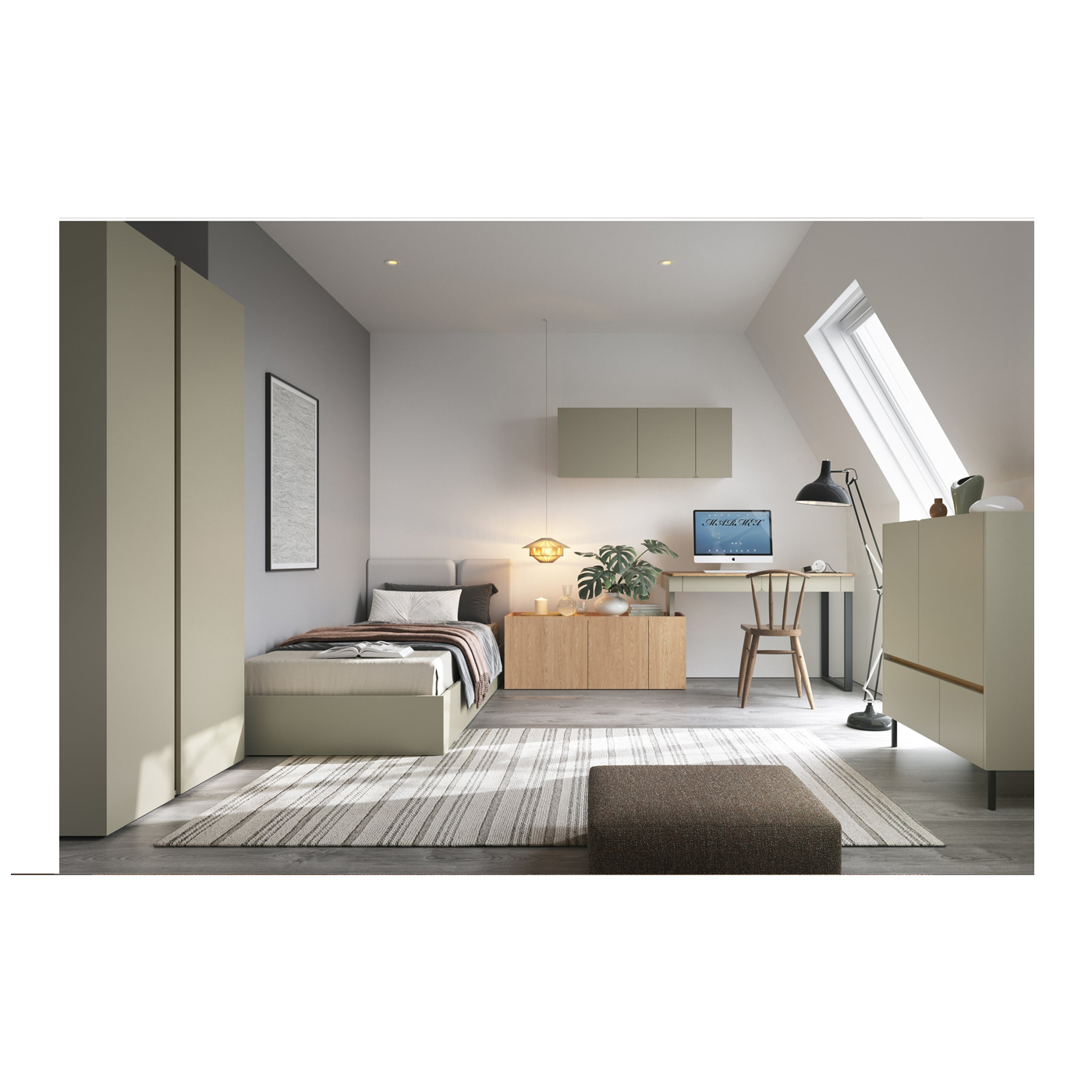 zestaw Luca 3 biurko komoda łóżko szafa pokoju młodzieżowego dzieci