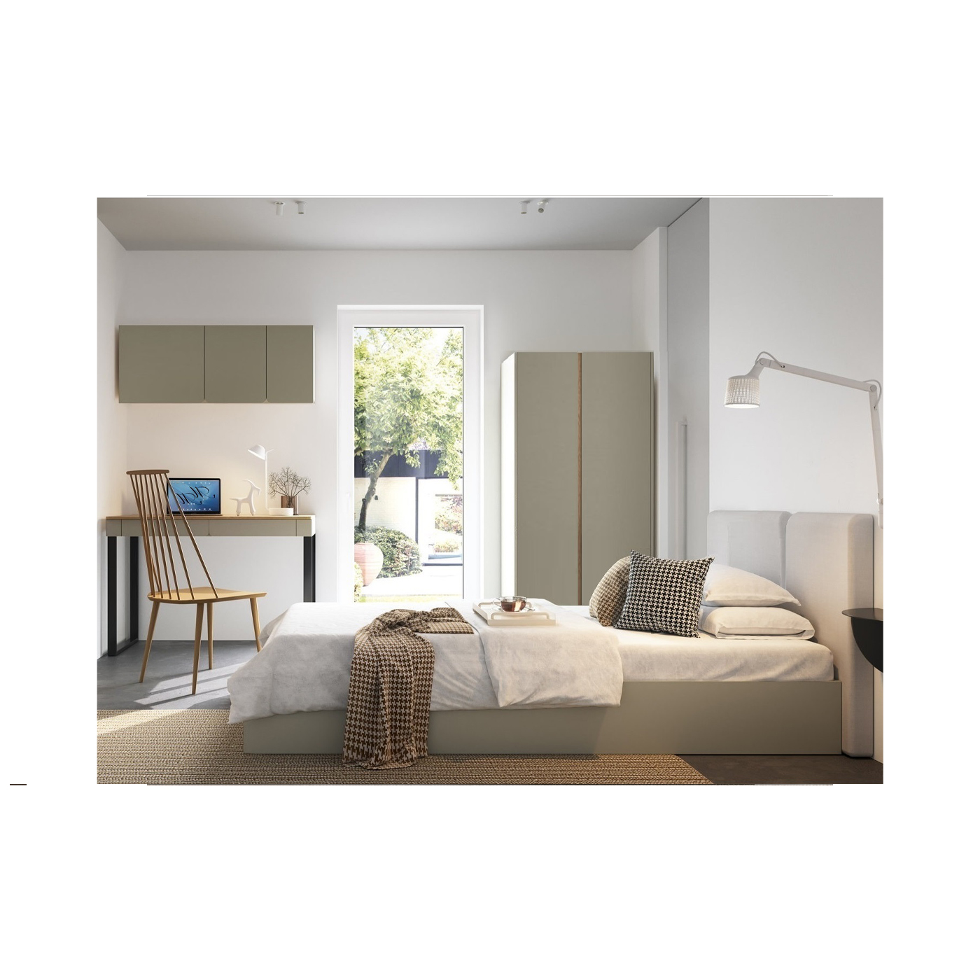 zestaw mebli nowoczesnych młodzieżowych Luca 9 biurko łóżko szafa