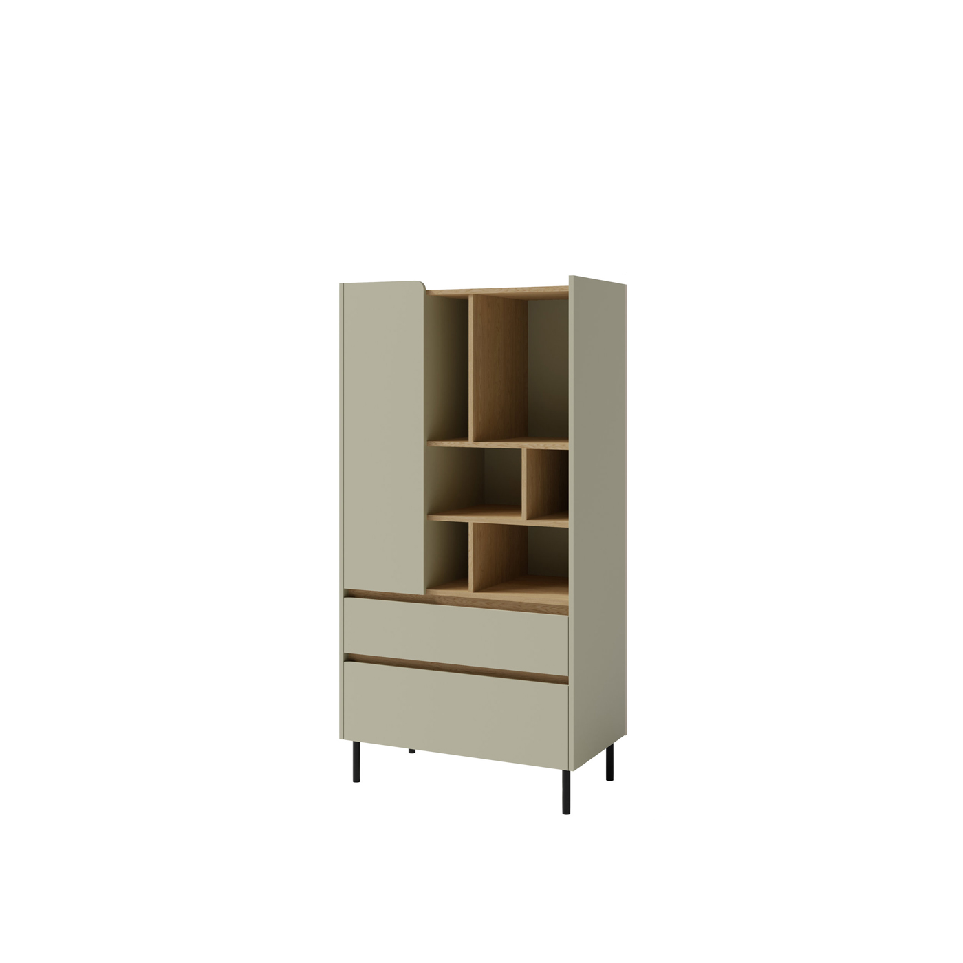 regał 80 niski z nogami Luca 06 na zabawki książki wysoka szafka