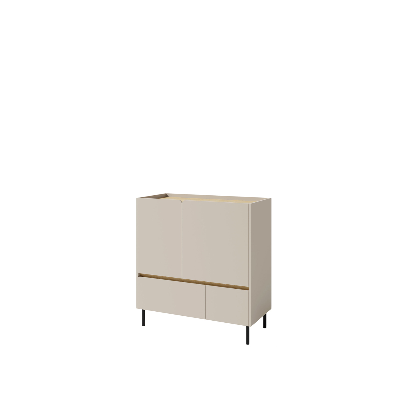 komoda 90 dwudrzwiowa z szufladami Luca 09 szafka na nóżkach